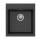 StrongSinks S3 Évier en granit Ipel 460 x 510 mm sans égouttoir, noir