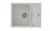 StrongSinks S3 Évier granit Vardar 615 615x500mm avec égouttoir et bac blanc